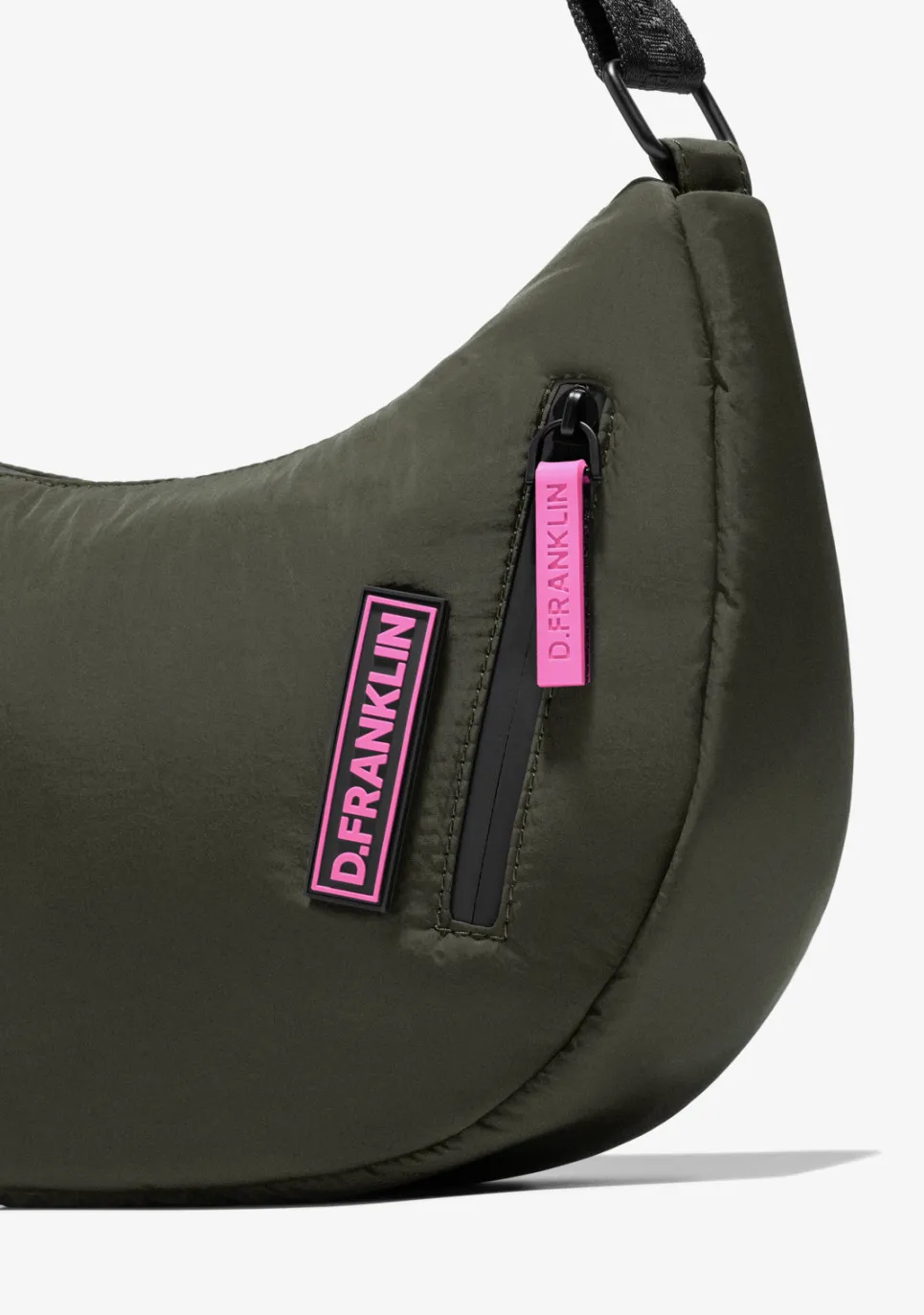 D.Franklin Round Nylon Crossbody Bag Green + Custom Set Fuchsia|Damen Taschen
