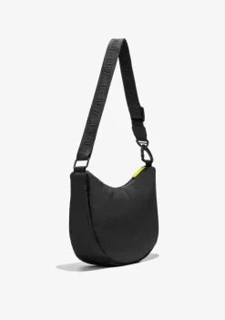 D.Franklin Round Nylon Crossbody Bag Black + Custom Set Lime|Damen Taschen