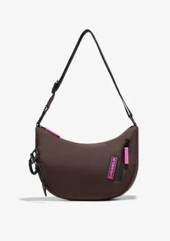D.Franklin Round Nylon Crossbody Bag Brown + Custom Set Fuchsia|Damen Taschen