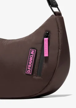 D.Franklin Round Nylon Crossbody Bag Brown + Custom Set Fuchsia|Damen Taschen