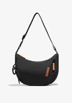 D.Franklin Round Nylon Crossbody Bag Black + Custom Set Orange|Damen Taschen