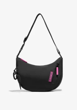 D.Franklin Round Nylon Crossbody Bag Black + Custom Set Fuchsia|Damen Taschen