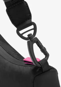 D.Franklin Round Nylon Crossbody Bag Black + Custom Set Fuchsia|Damen Taschen