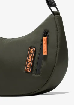 D.Franklin Round Nylon Crossbody Bag Green + Custom Set Orange|Damen Taschen