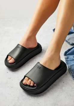 D.Franklin Sonax Slide Black|Damen Sandalen
