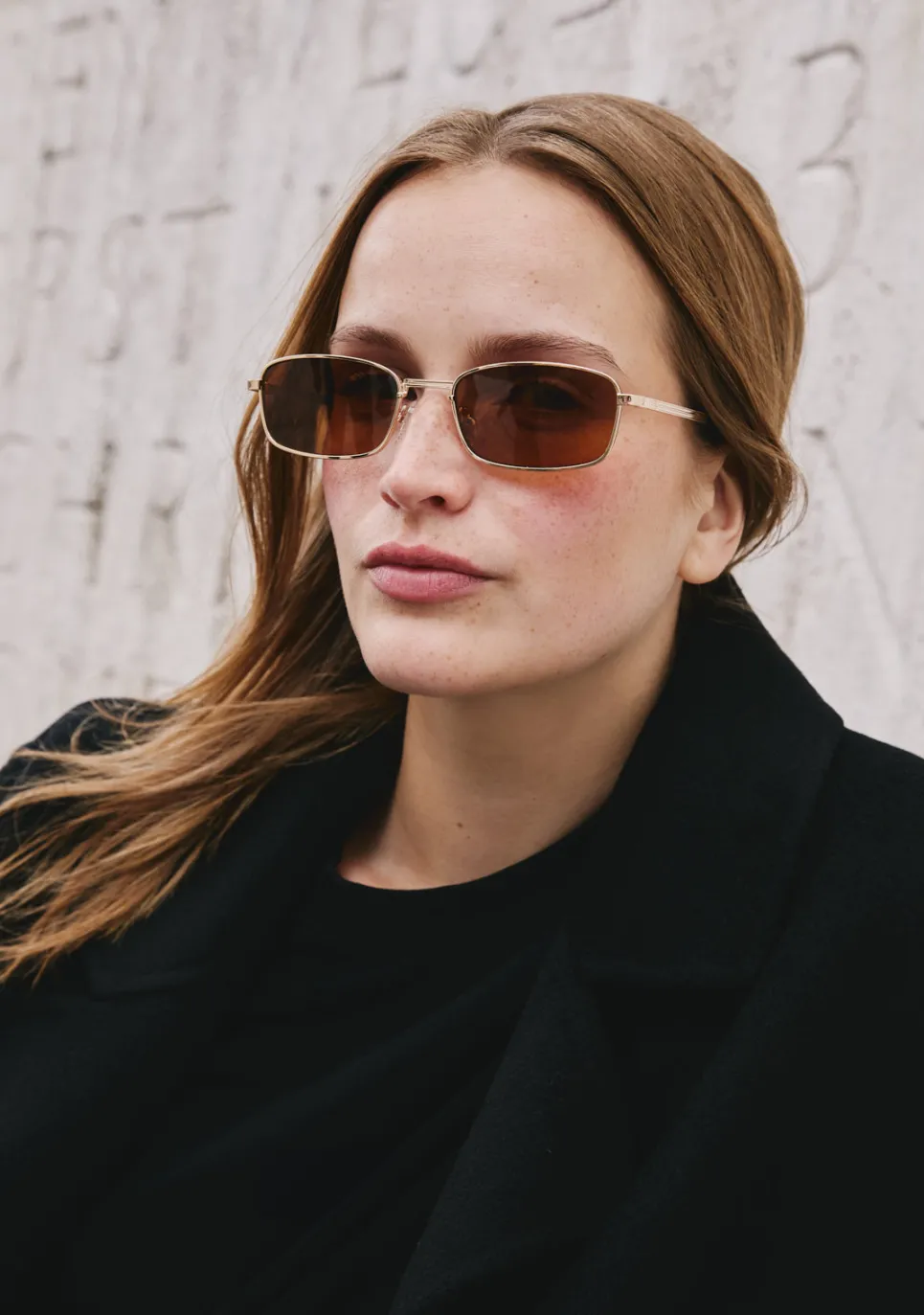 D.Franklin Square Legacy Gold / Amber|Damen Eckige Sonnenbrillen|Eckige Sonnenbrillen