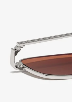 D.Franklin Square Legacy Silver / Brown|Damen Eckige Sonnenbrillen|Eckige Sonnenbrillen