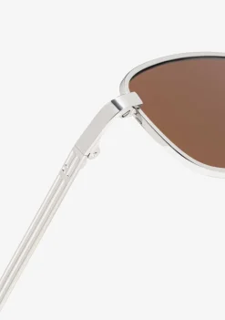 D.Franklin Square Legacy Silver / Brown|Damen Eckige Sonnenbrillen|Eckige Sonnenbrillen