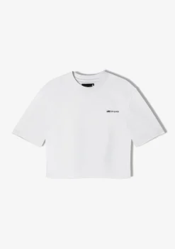 D.Franklin St. Denis Cropped T-Shirt White / Black|Damen T-Shirts