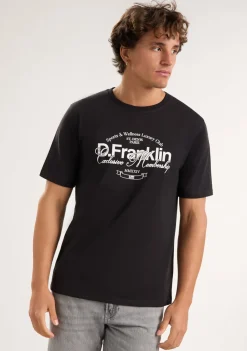 D.Franklin St. Denis Village T-Shirt Black / White|Herren T-Shirts