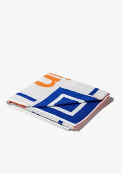 D.Franklin Summer Club Jacquard Beach Towel White|Damen Handtücher|Handtücher