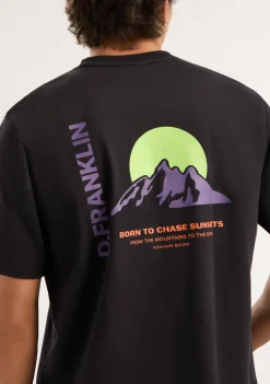 D.Franklin Sunsets T-Shirt Black / Purple|Herren T-Shirts