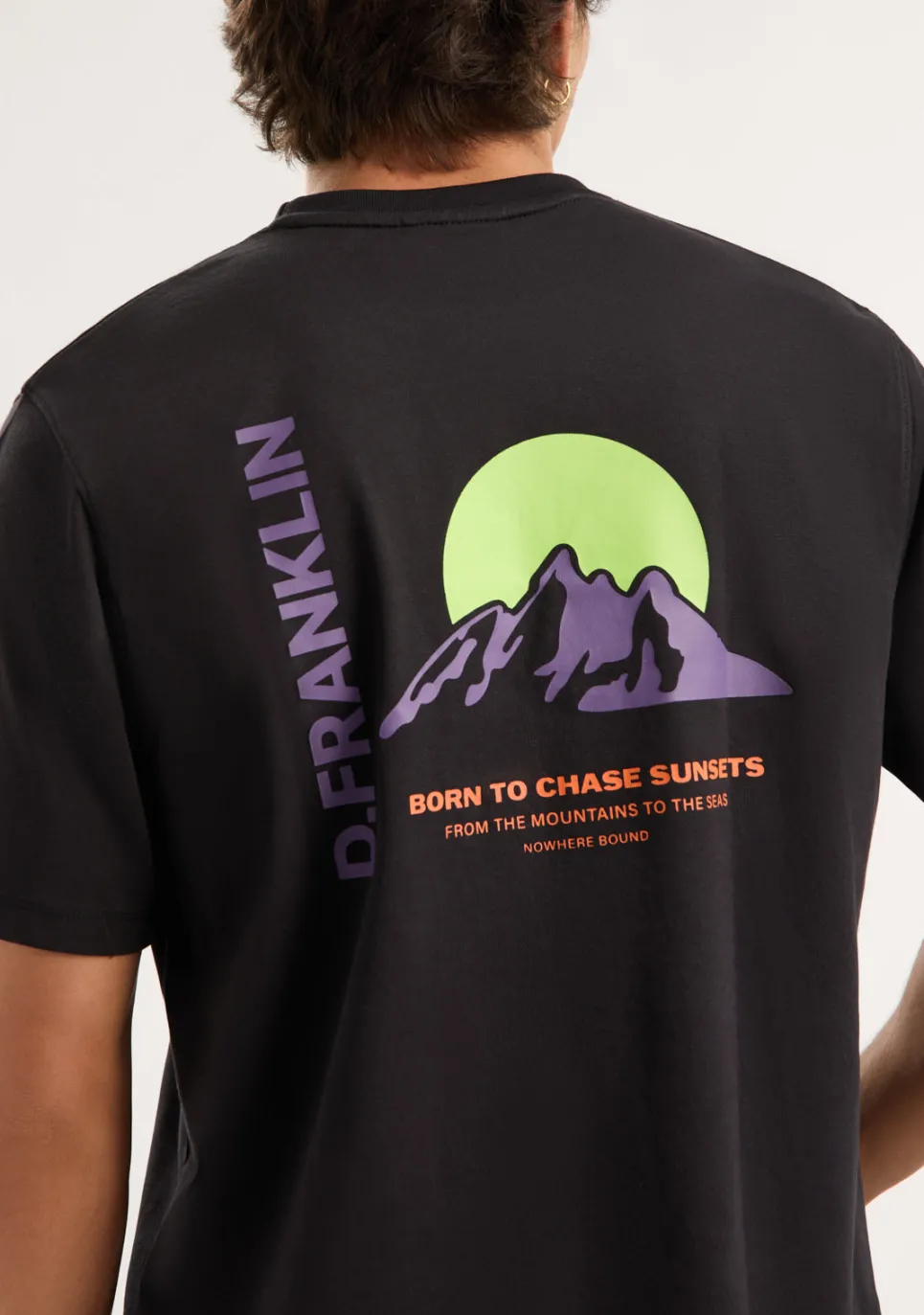 D.Franklin Sunsets T-Shirt Black / Purple|Herren T-Shirts