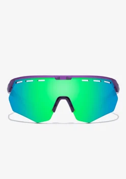 D.Franklin Thunder Fifty Matte Purple / Green Revo|Damen Sport-Sonnenbrillen|Sport-Sonnenbrillen
