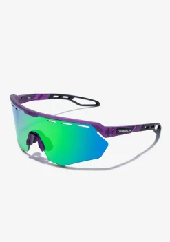 D.Franklin Thunder Fifty Matte Purple / Green Revo|Damen Sport-Sonnenbrillen|Sport-Sonnenbrillen