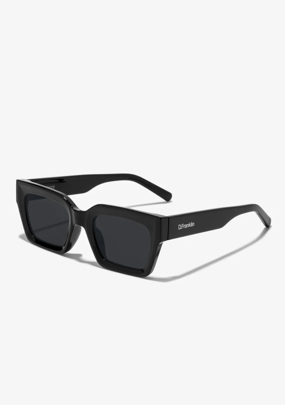 D.Franklin Tokyo Black / Black|Damen Eckige Sonnenbrillen|Eckige Sonnenbrillen