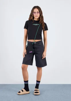 D.Franklin Tomorrow Cropped T-Shirt Black|Damen T-Shirts