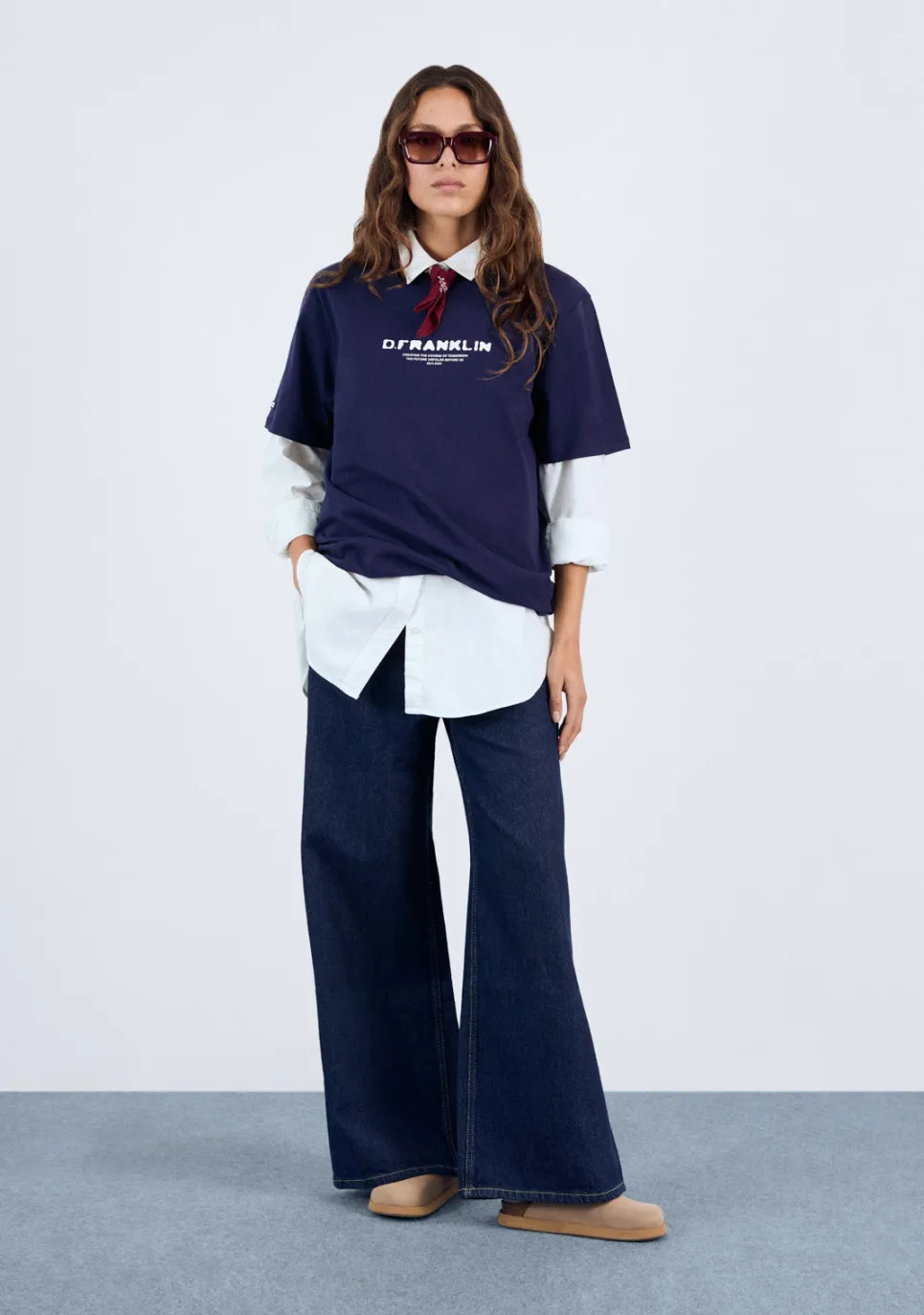 D.Franklin Tomorrow T-Shirt Navy / White|Damen T-Shirts|T-Shirts