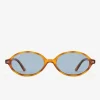 D.Franklin Ultra Light Ellipse Amber Tort / Blue|Damen Ovale Sonnenbrillen|Ovale Sonnenbrillen