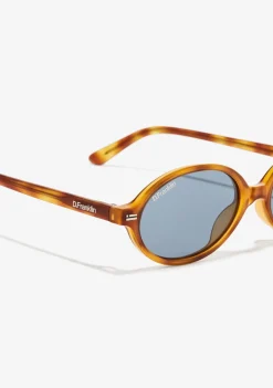 D.Franklin Ultra Light Ellipse Amber Tort / Blue|Damen Ovale Sonnenbrillen|Ovale Sonnenbrillen