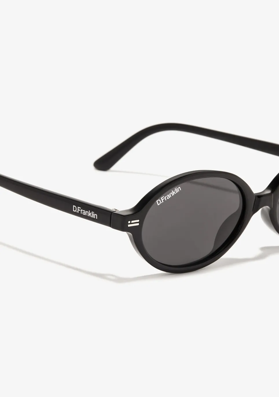 D.Franklin Ultra Light Ellipse Black / Black|Damen Ovale Sonnenbrillen|Ovale Sonnenbrillen