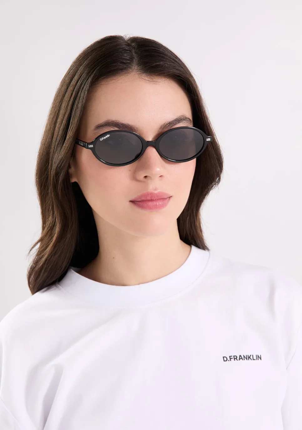 D.Franklin Ultra Light Ellipse Black / Black|Damen Ovale Sonnenbrillen|Ovale Sonnenbrillen