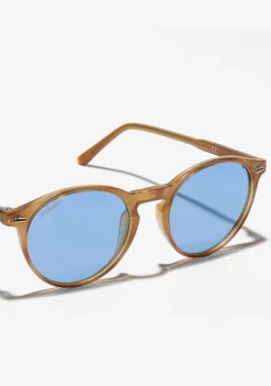 D.Franklin Ultra Light Max Amber / Blue|Damen Runde Sonnenbrillen|Polarisierte Sonnenbrillen