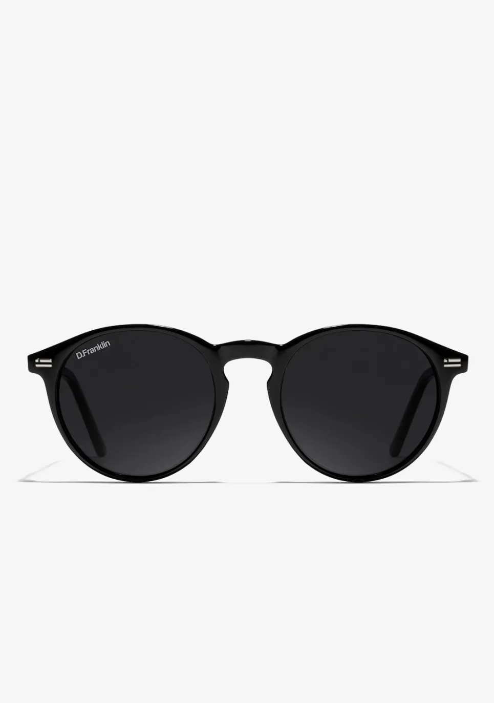D.Franklin Ultra Light Max Black / Black|Damen Runde Sonnenbrillen|Polarisierte Sonnenbrillen
