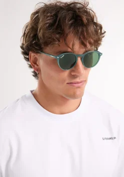 D.Franklin Ultra Light Max Green / G15|Damen Runde Sonnenbrillen|Polarisierte Sonnenbrillen