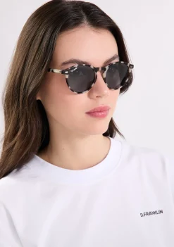 D.Franklin Ultra Light Max Light Tort / Black|Damen Runde Sonnenbrillen|Polarisierte Sonnenbrillen