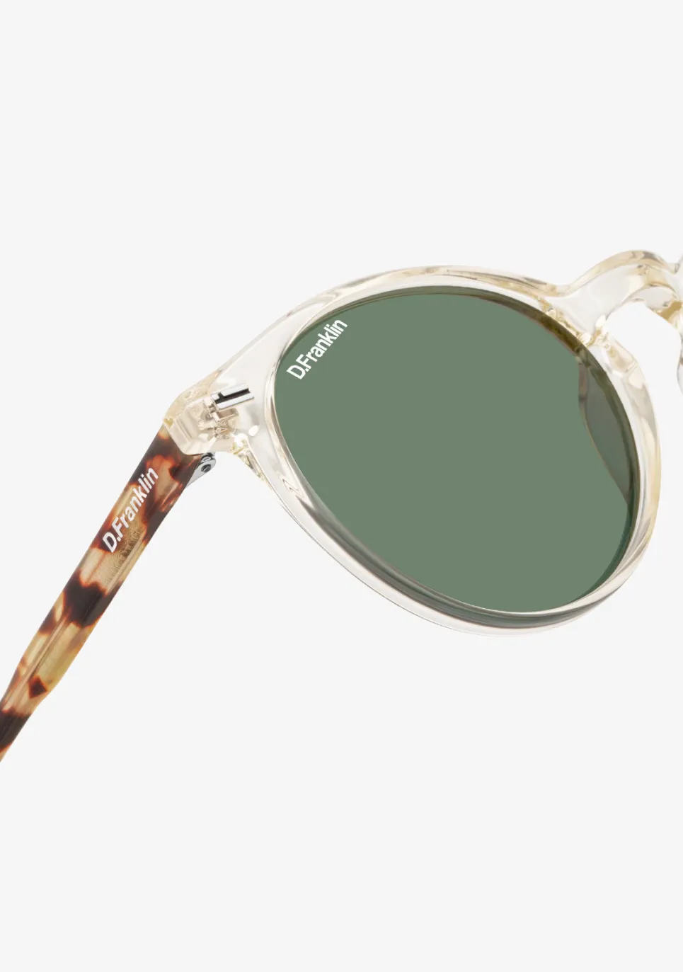 D.Franklin Ultra Light Max Transparent / G15|Damen Runde Sonnenbrillen|Polarisierte Sonnenbrillen