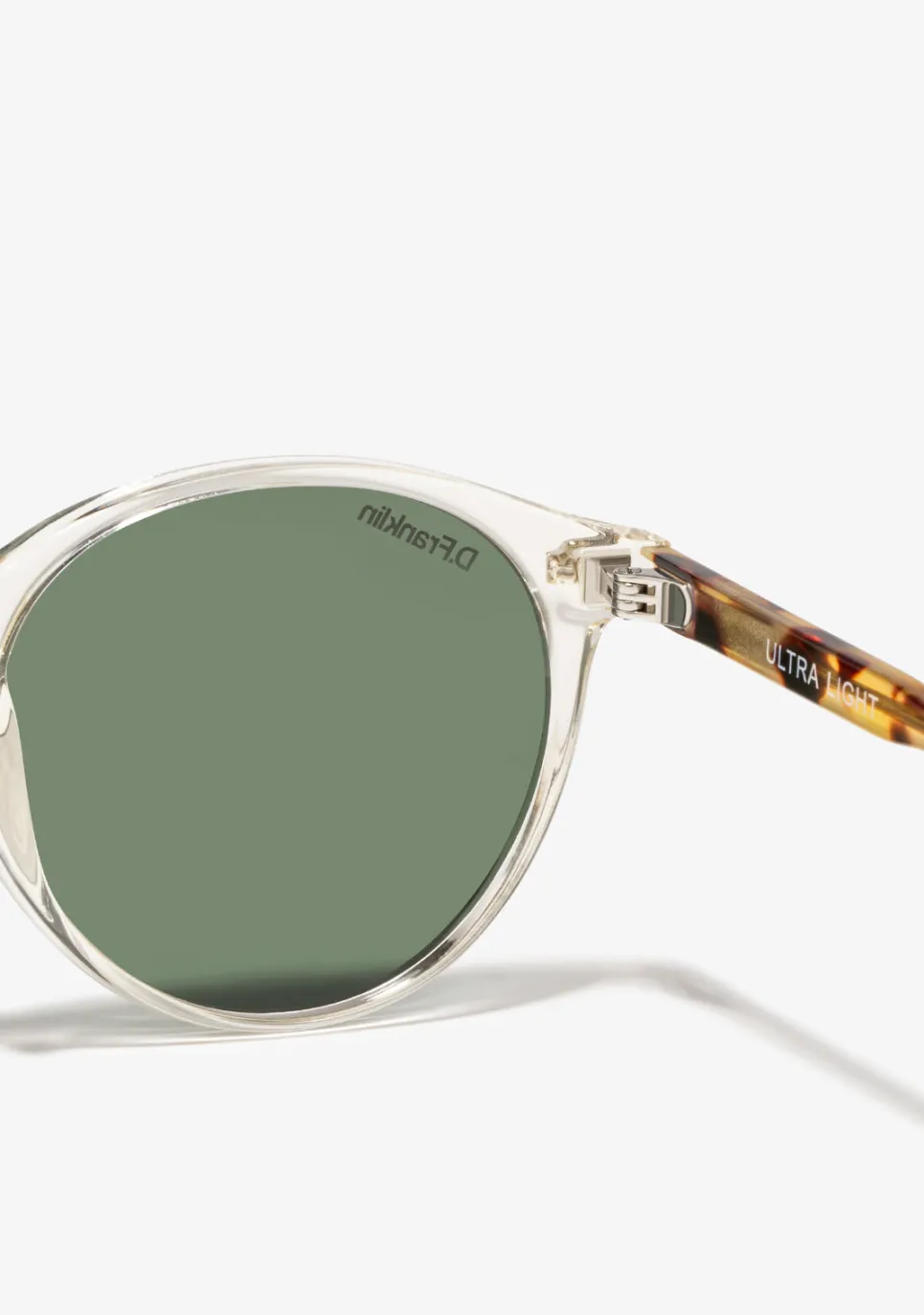 D.Franklin Ultra Light Max Transparent / G15|Damen Runde Sonnenbrillen|Polarisierte Sonnenbrillen