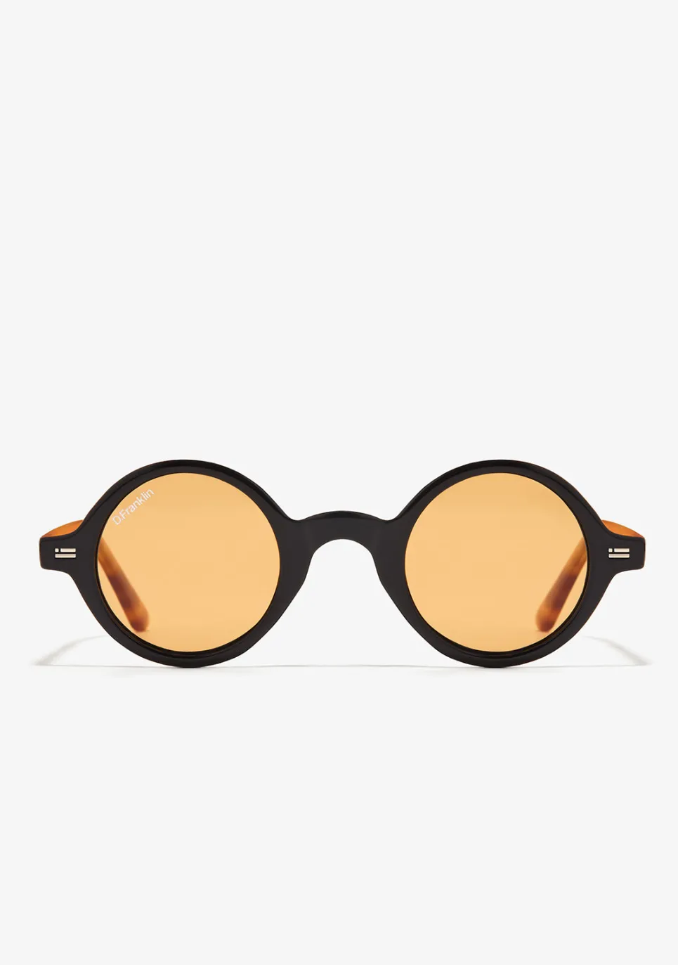 D.Franklin Ultra Light Round Black / Amber|Damen Runde Sonnenbrillen|Polarisierte Sonnenbrillen