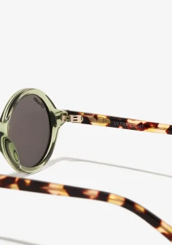 D.Franklin Ultra Light Round Green / Black|Damen Runde Sonnenbrillen|Polarisierte Sonnenbrillen