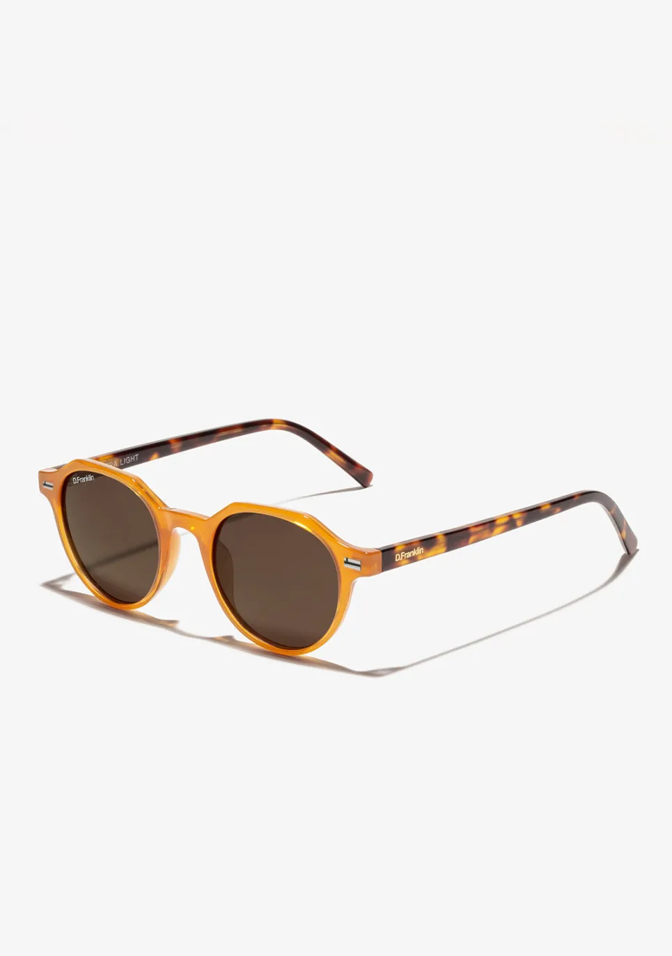 D.Franklin Ultra Light S Round Amber / Brown|Damen Runde Sonnenbrillen|Polarisierte Sonnenbrillen