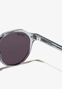 D.Franklin Ultra Light S Round Crystal Grey / Black|Damen Runde Sonnenbrillen|Polarisierte Sonnenbrillen