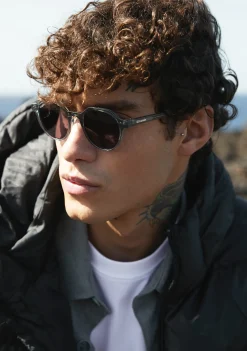 D.Franklin Ultra Light S Round Crystal Grey / Black|Damen Runde Sonnenbrillen|Polarisierte Sonnenbrillen