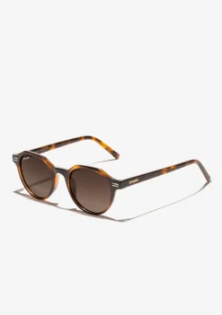 D.Franklin Ultra Light S Round Havana / Brown|Damen Runde Sonnenbrillen|Polarisierte Sonnenbrillen