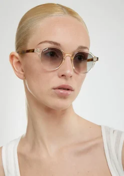 D.Franklin Ultra Light S Round Trans Grey / Grey|Damen Runde Sonnenbrillen|Runde Sonnenbrillen