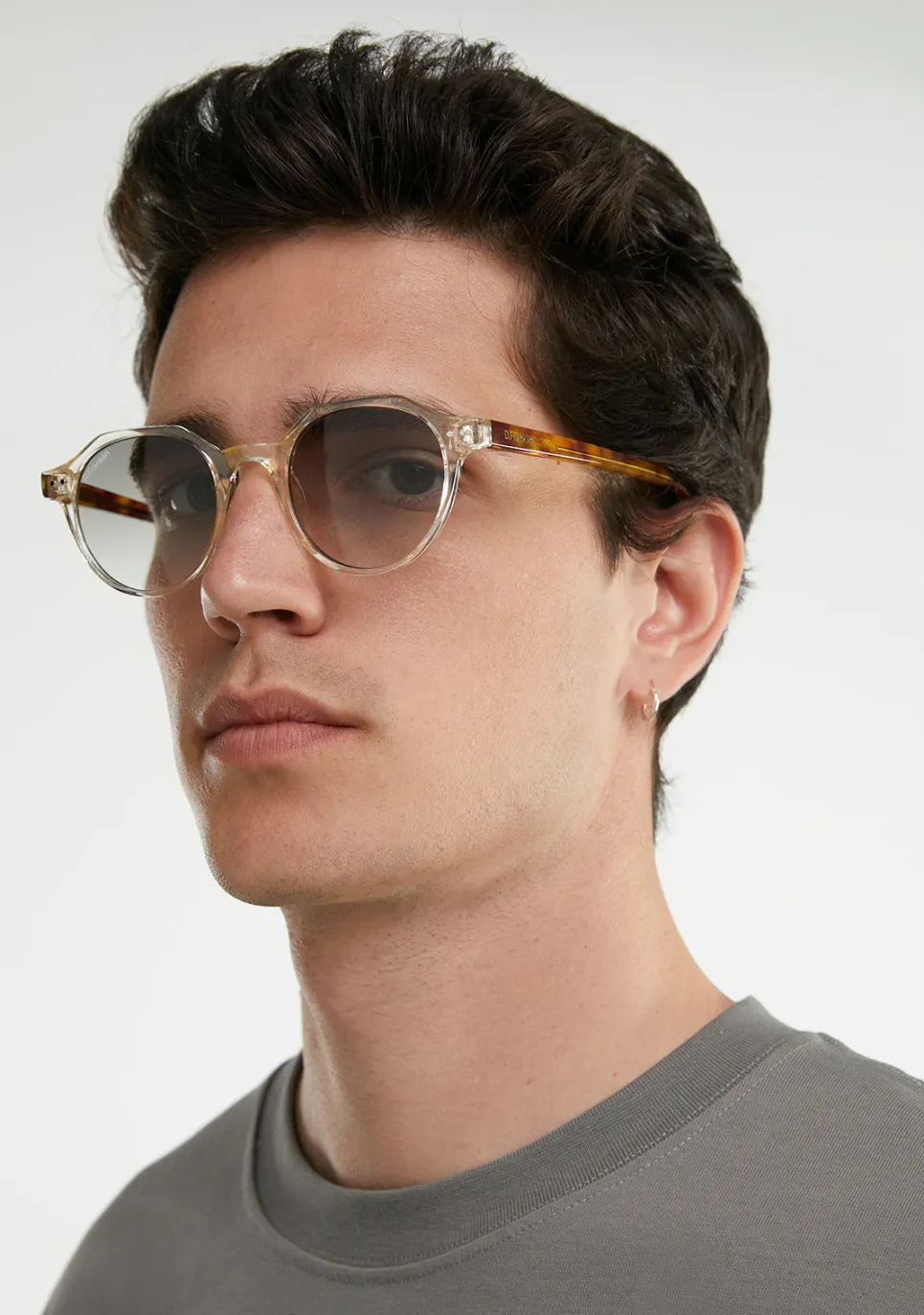 D.Franklin Ultra Light S Round Trans Grey / Grey|Damen Runde Sonnenbrillen|Runde Sonnenbrillen