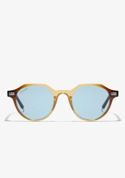 D.Franklin Ultra Light S Round Trans Brown / Trans Blue|Damen Runde Sonnenbrillen|Runde Sonnenbrillen