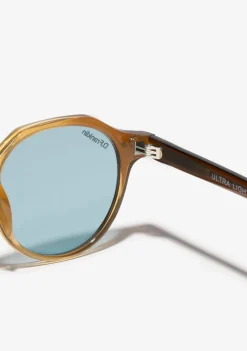 D.Franklin Ultra Light S Round Trans Brown / Trans Blue|Damen Runde Sonnenbrillen|Runde Sonnenbrillen