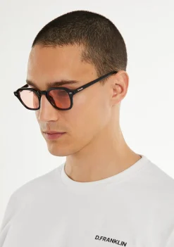 D.Franklin Ultra Light S Square Black / Red|Damen Eckige Sonnenbrillen|Eckige Sonnenbrillen