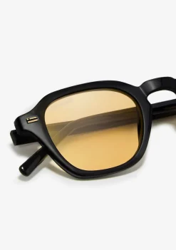 D.Franklin Ultra Light S Square Black / Yellow|Damen Eckige Sonnenbrillen|Eckige Sonnenbrillen