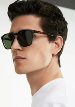D.Franklin Ultra Light SQ High Black / G15|Damen Eckige Sonnenbrillen|Polarisierte Sonnenbrillen