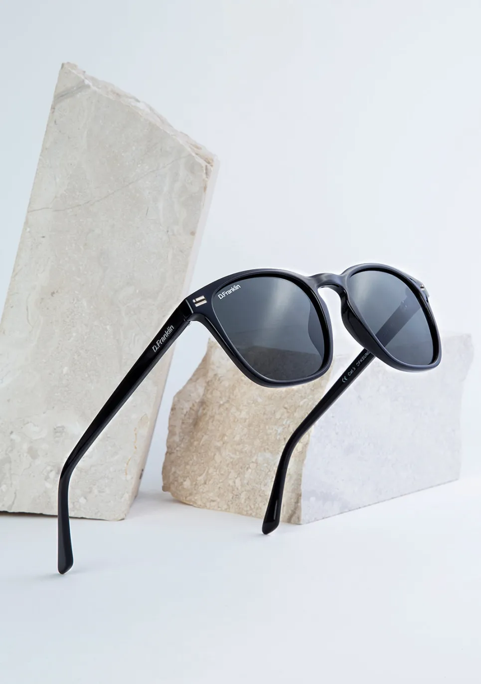 D.Franklin Ultra Light SQ High Black / Black|Damen Eckige Sonnenbrillen|Polarisierte Sonnenbrillen