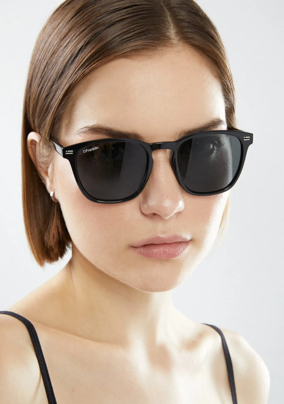 D.Franklin Ultra Light SQ High Black / Black|Damen Eckige Sonnenbrillen|Polarisierte Sonnenbrillen