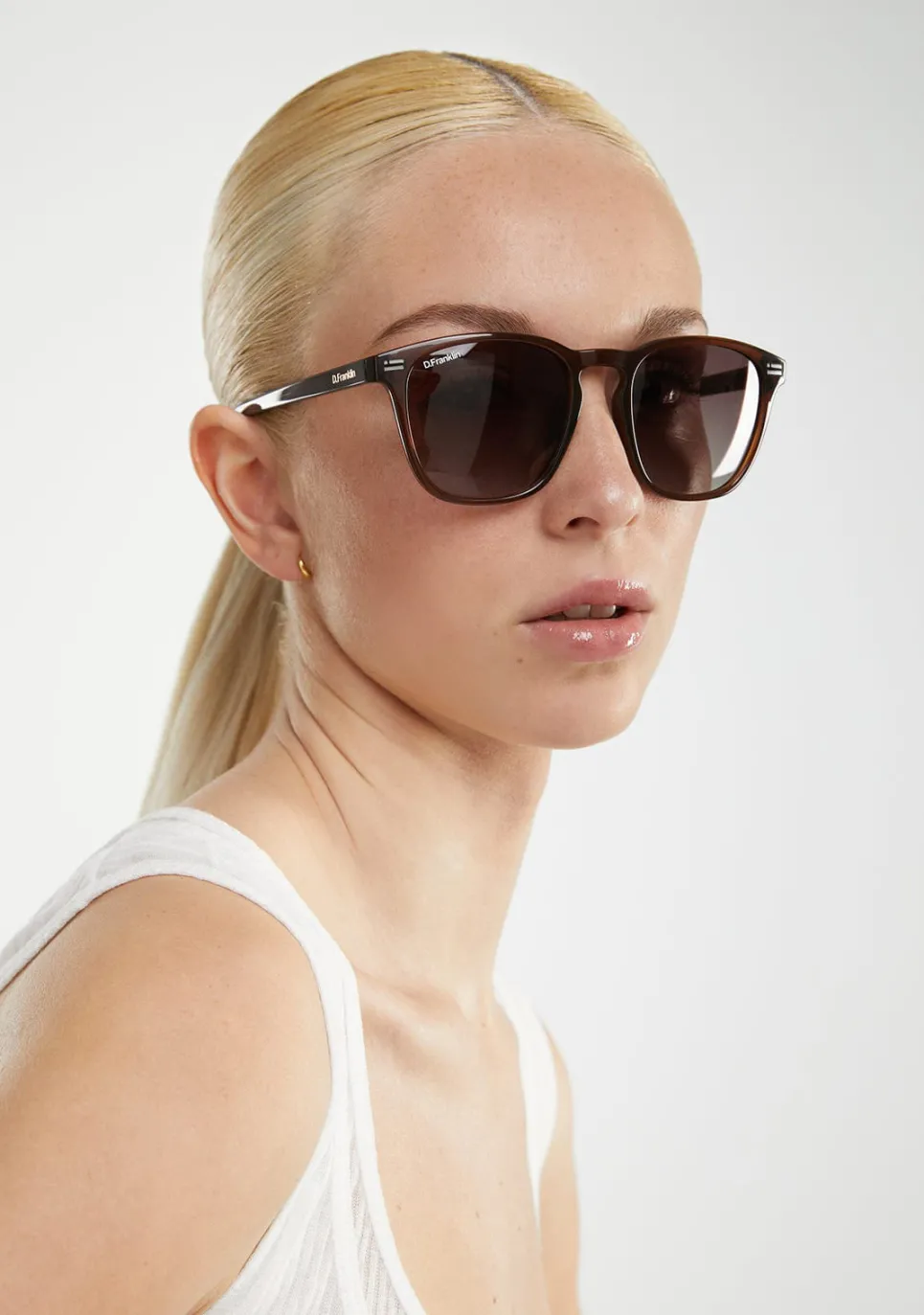 D.Franklin Ultra Light SQ High Brown / Grad Brown|Damen Eckige Sonnenbrillen|Polarisierte Sonnenbrillen