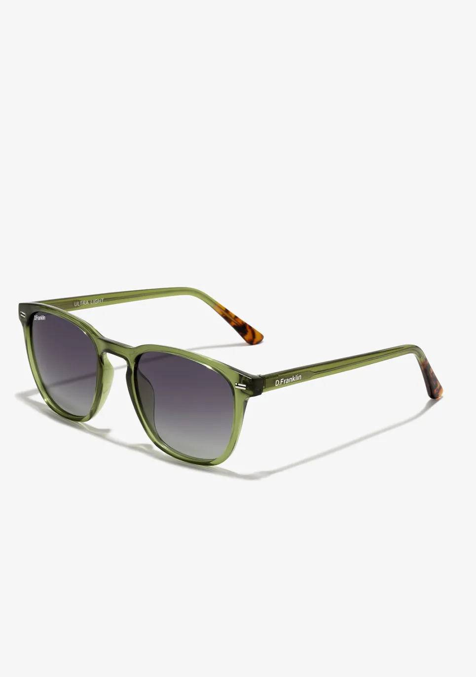 D.Franklin Ultra Light SQ High Crystal Green / Smoke|Damen Eckige Sonnenbrillen|Polarisierte Sonnenbrillen