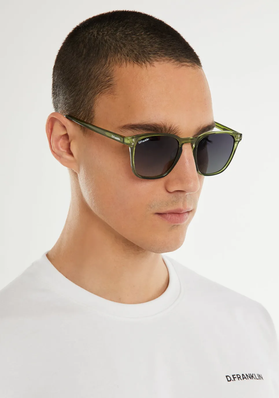 D.Franklin Ultra Light SQ High Crystal Green / Smoke|Damen Eckige Sonnenbrillen|Polarisierte Sonnenbrillen